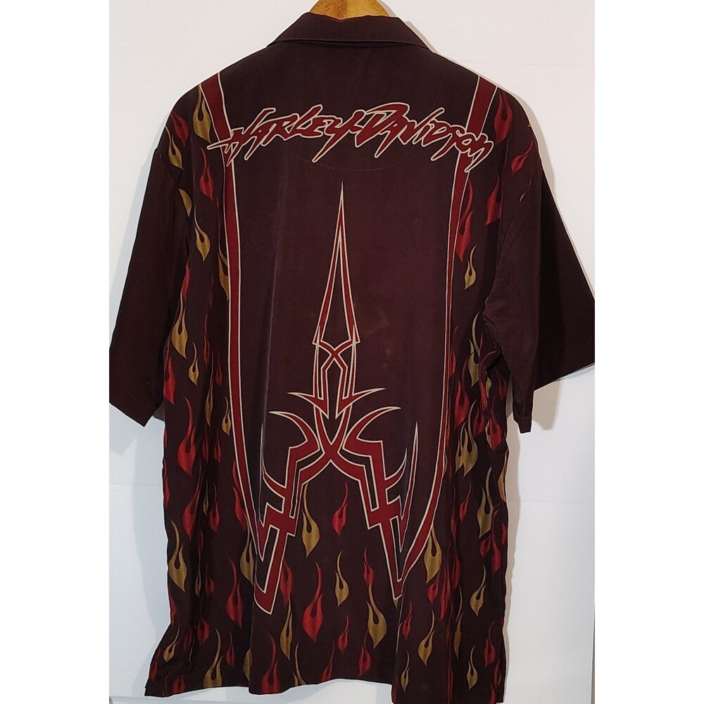 Harley Davidson Polyester Button Down - image 1